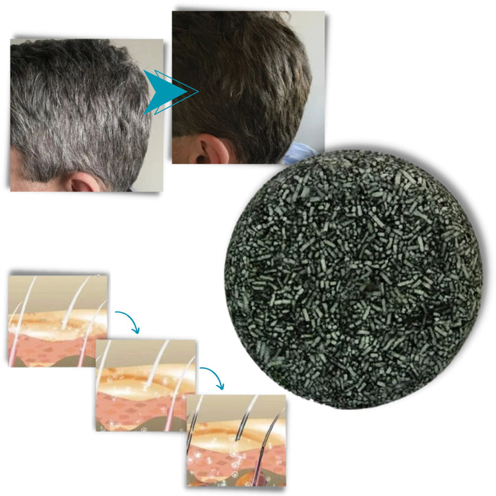 Natural Solid Shampoo Bar To Restore Colour To Grey Hair