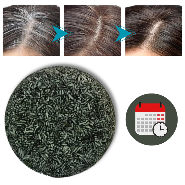 Natural Solid Shampoo Bar To Restore Colour To Grey Hair