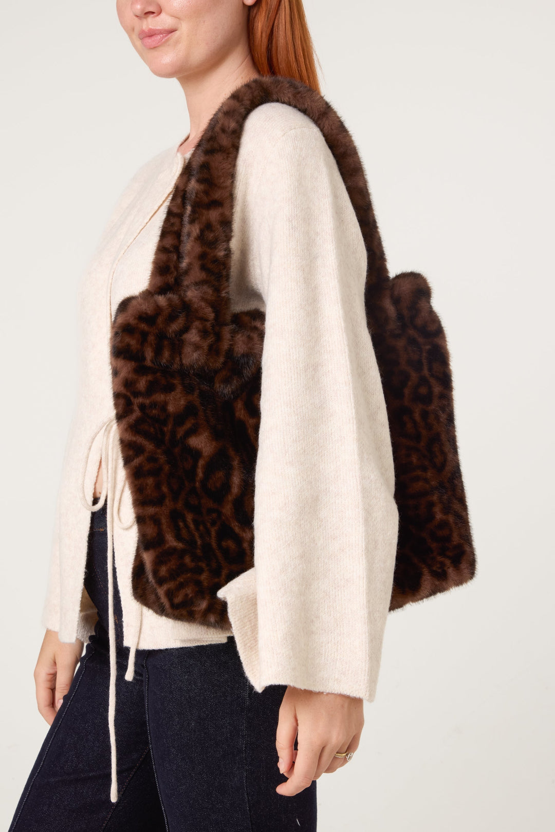 Ladies Tote Bag Leopard Print – Fuzzy Shopper