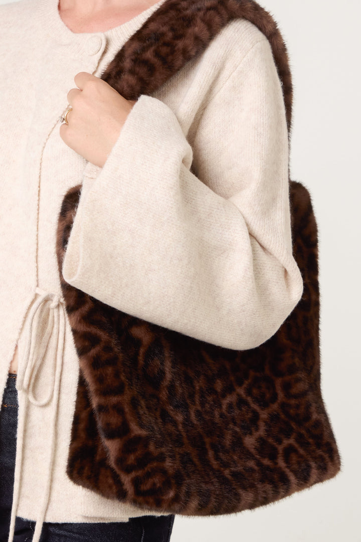 Ladies Tote Bag Leopard Print – Fuzzy Shopper
