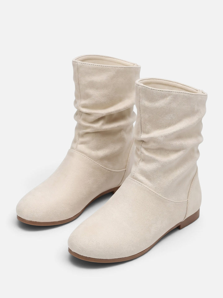 Women's Faux Suede Slouchy Mid-Calf Boots