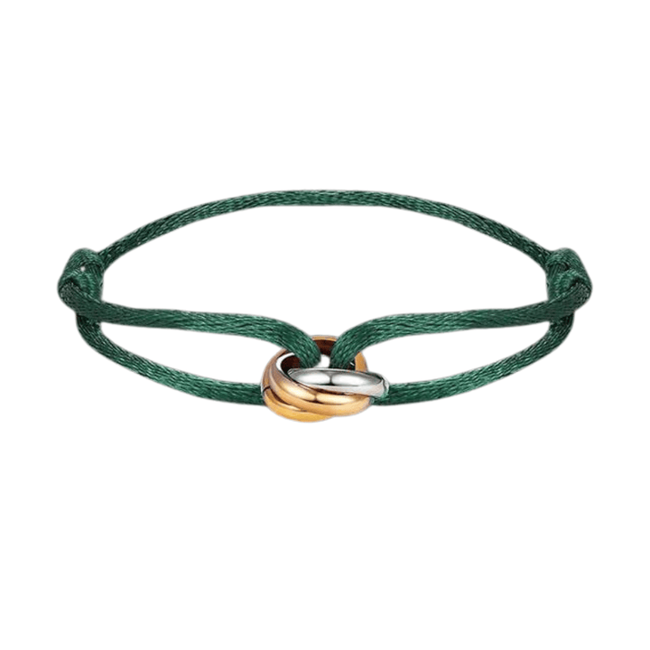Emma & Rose Manhattan Ryan™ Golden Trifecta Bracelet with intricate chain and trio of gold charms on a delicate bracelet chain