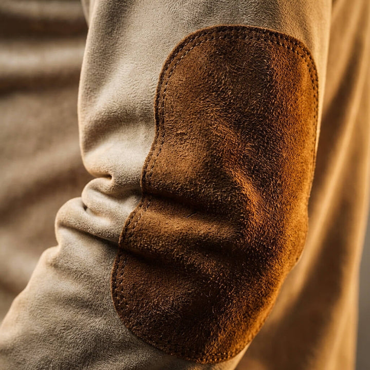 Nonchalant Long Sleeve with Laced Neck and Contrast Panels for Men