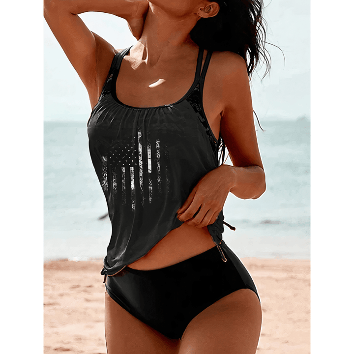 Willemien™ Azure Glow Tankini by Emma & Rose Manhattan featuring a vibrant blue swimsuit with a flattering fit and tank top style.
