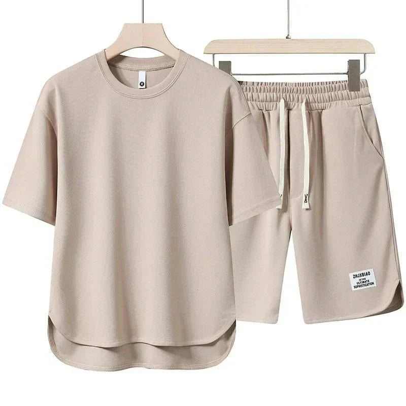 HARRINGTON OXFORD | RELAXED T-SHIRT AND DRAWSTRING SHORTS SET FOR MEN