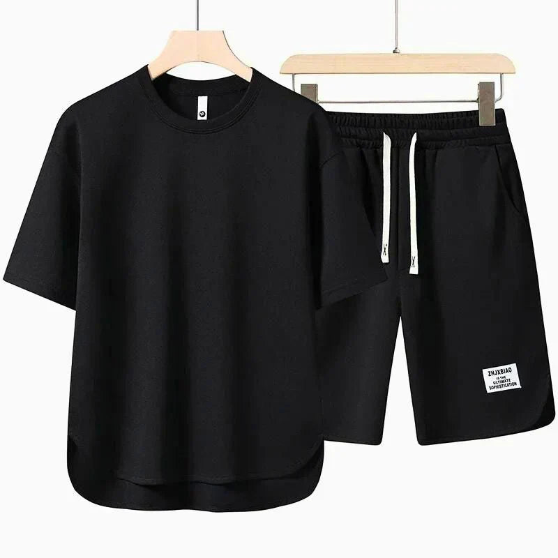 HARRINGTON OXFORD | RELAXED T-SHIRT AND DRAWSTRING SHORTS SET FOR MEN