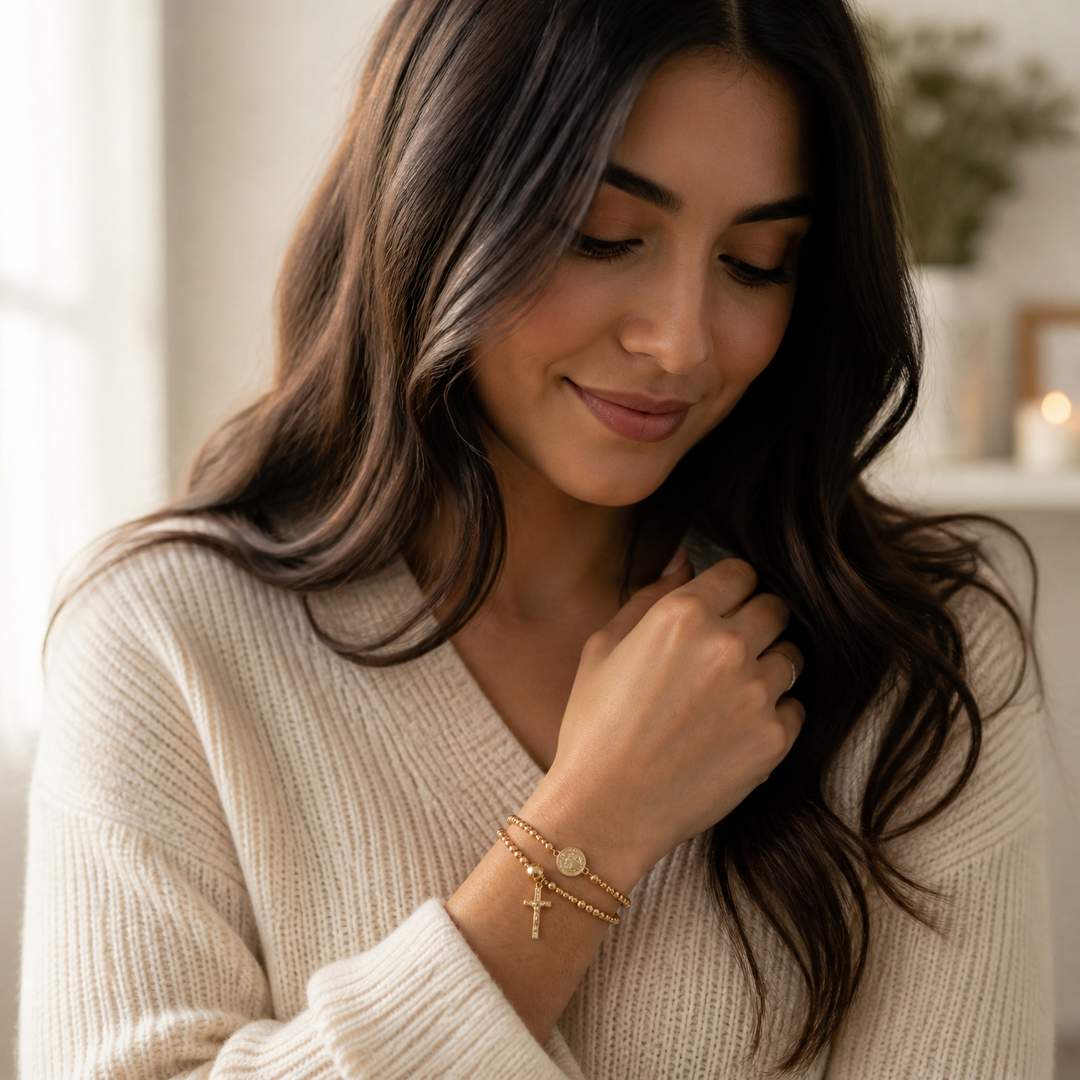 Belluna Double Wrap Rosary Bracelet - Elena Harper