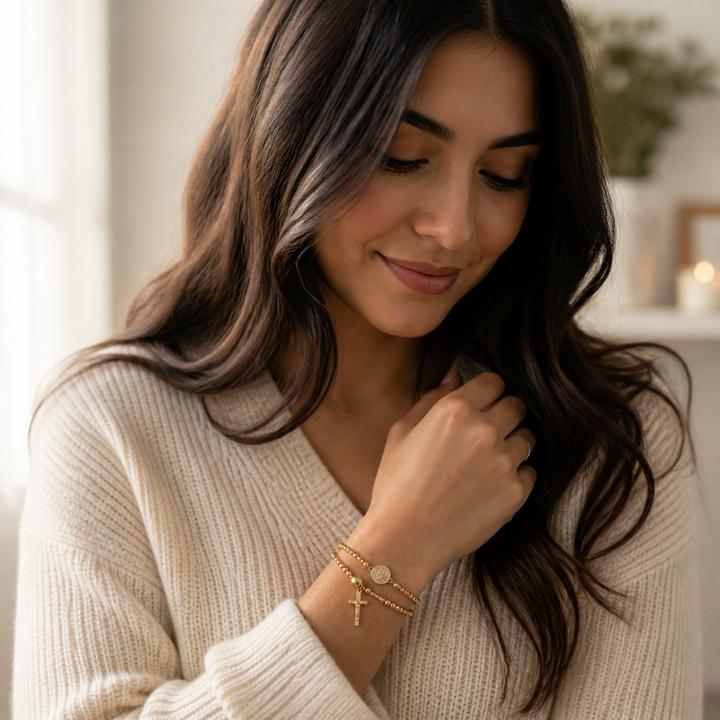 Belluna Double Wrap Rosary Bracelet - Elena Harper