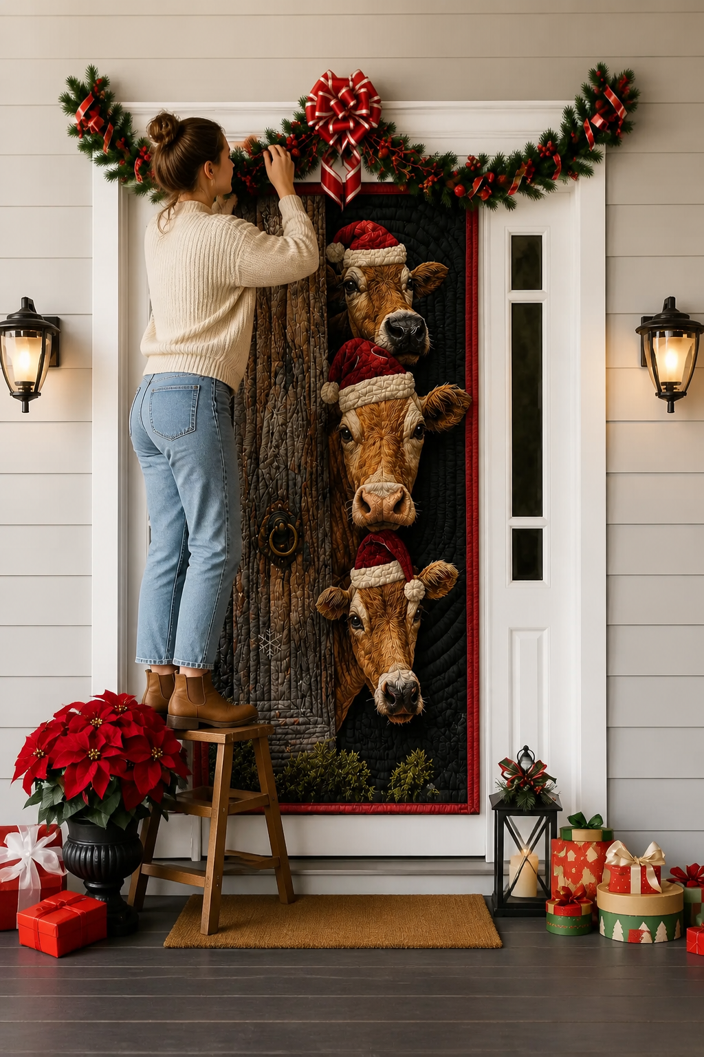 Doorlight Printed 3D-Effect Christmas Door Cover - Elena Harper