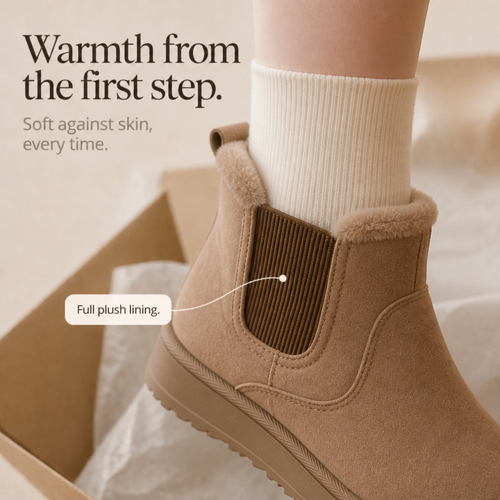 Cozywalk Fur-Lined Slip-On Winter Boots - Elena Harper