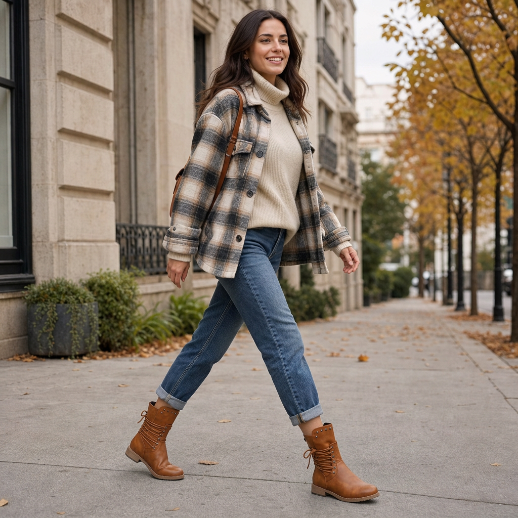 Calvera Adjustable Wrap-Lace Mid-Calf Combat Boots - Elena Harper