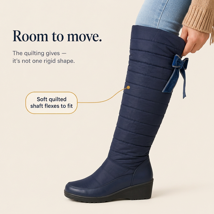 Duvella Quilted Puffer-Style Tall Winter Boots - Elena Harper