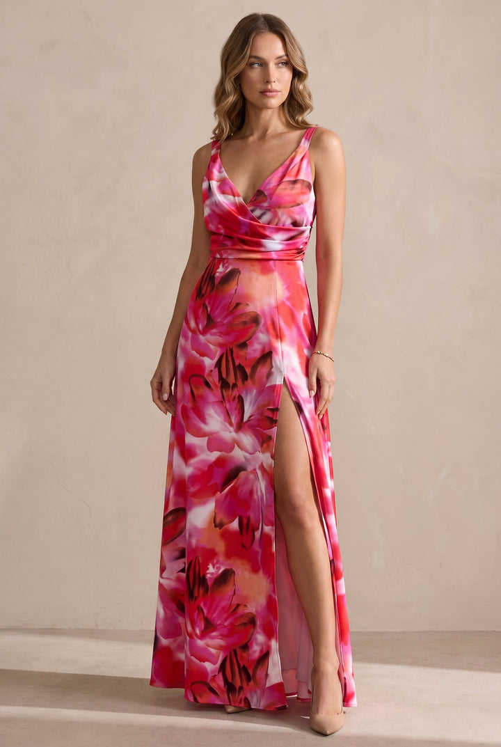 Women's Elegant Midi Dress with Timeless Silhouette