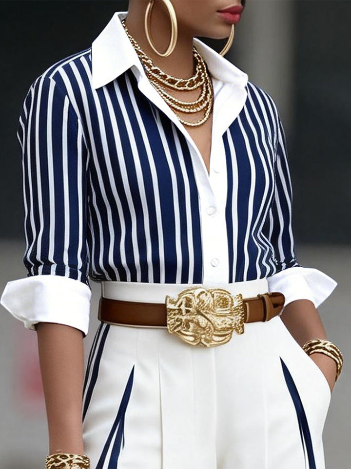 Emma & Rose Cape Town shirt and trouser set featuring a stylish, coordinated look in soft fabric, perfect for casual wear.