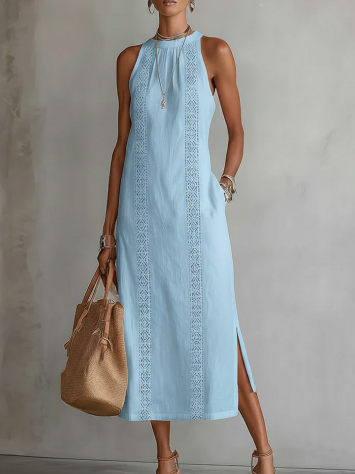 Adora™  |  Midi Dress Mao Collar