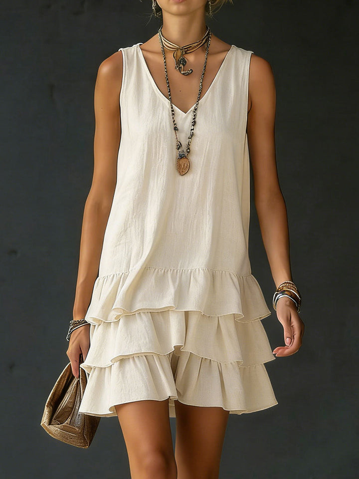 Women's Loose-fitting Solid Color Vest Dress