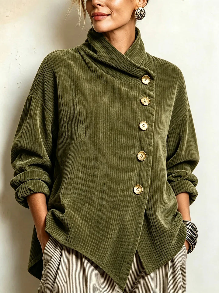 Bianca™ | Corduroy Tunic with High Collar