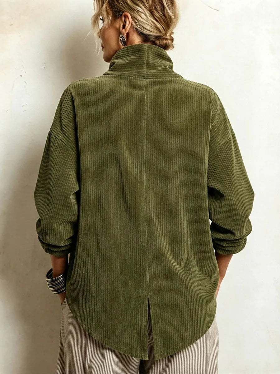 Bianca™ | Corduroy Tunic with High Collar