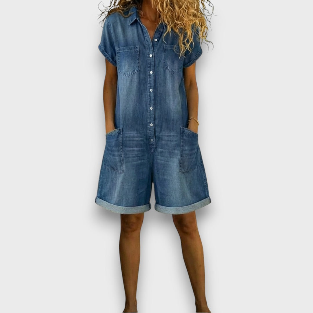 Joan | Vintage Denim Effect Shorts