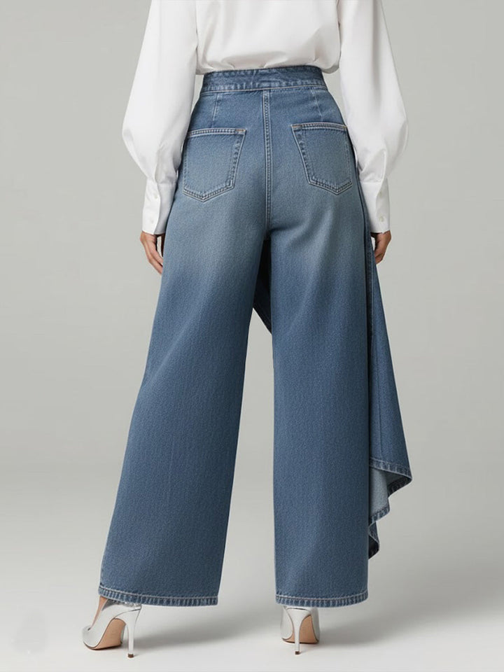 Madeline Modern Elegance Denim Pantskirt - Elena Harper
