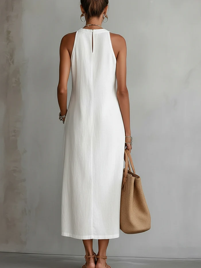 Sanne™ | Elegant Lace Detail Midi Dress