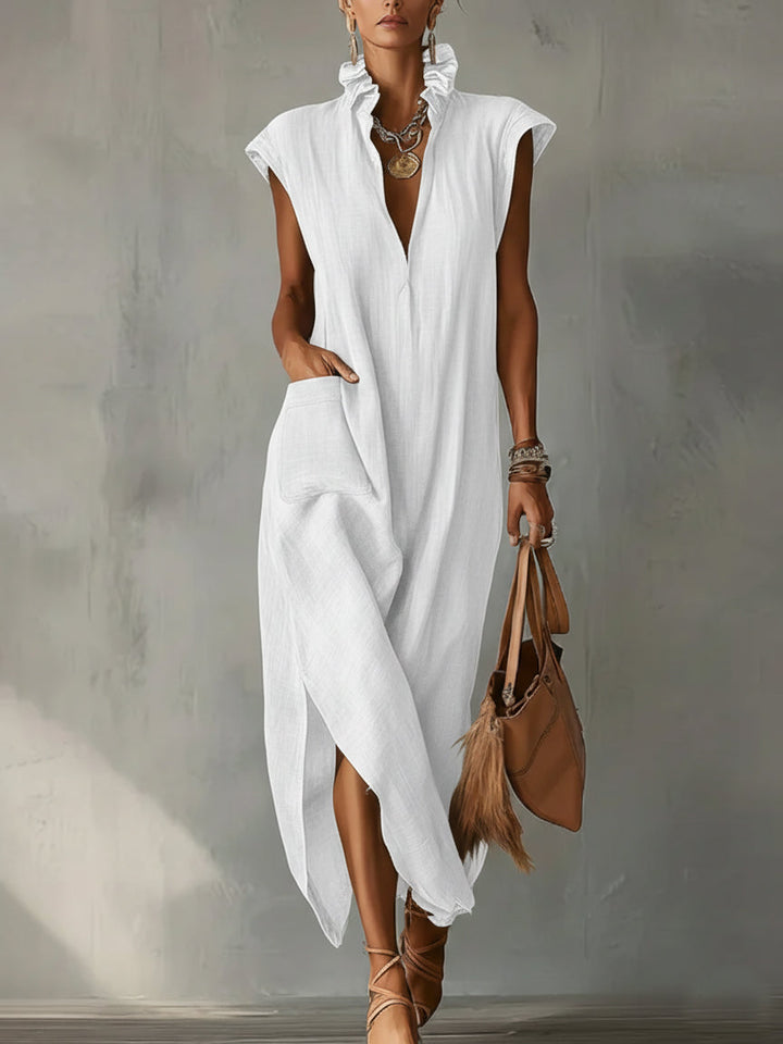Elara Maxi Dress Spring Ruffled, view 6 - Elena Harper