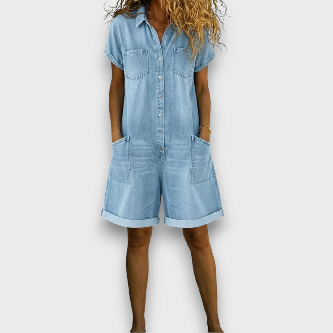 Joan | Vintage Denim Effect Shorts