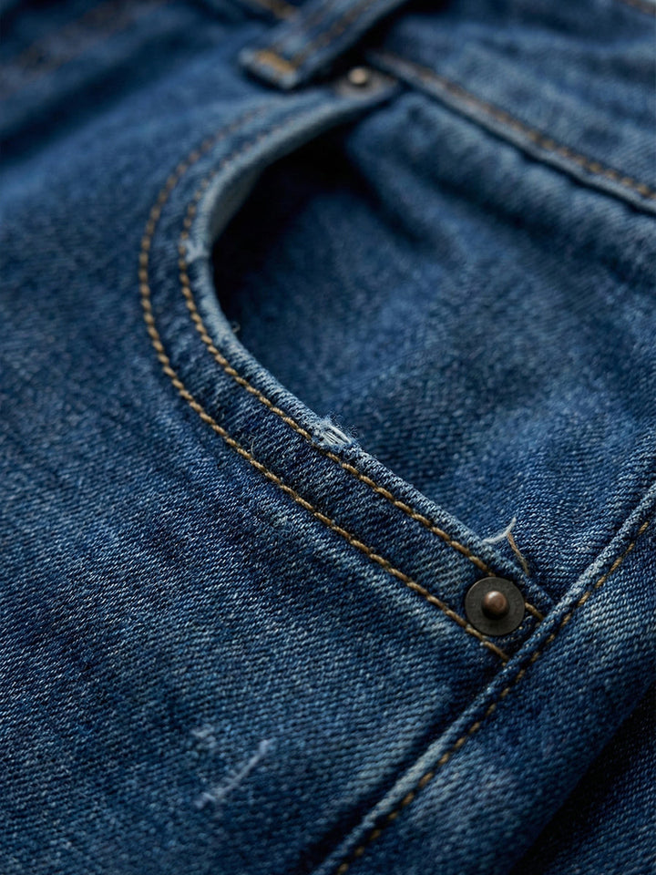 Women’s Washed Denim Cotton Jeans – Casual Street Relax Style