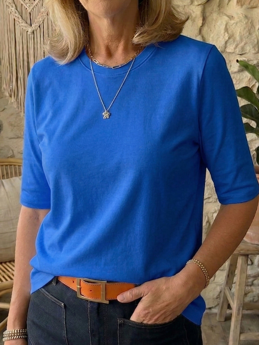 Minimalist Half-sleeve 100% Cotton T-shirt