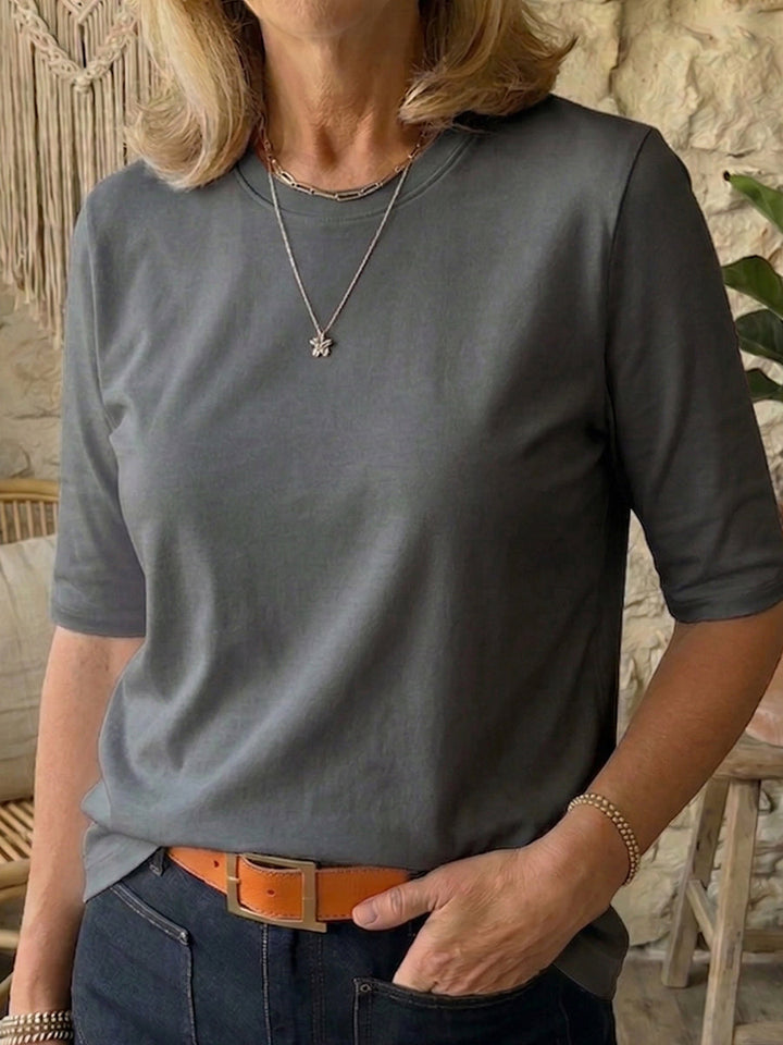 Minimalist Half-sleeve 100% Cotton T-shirt
