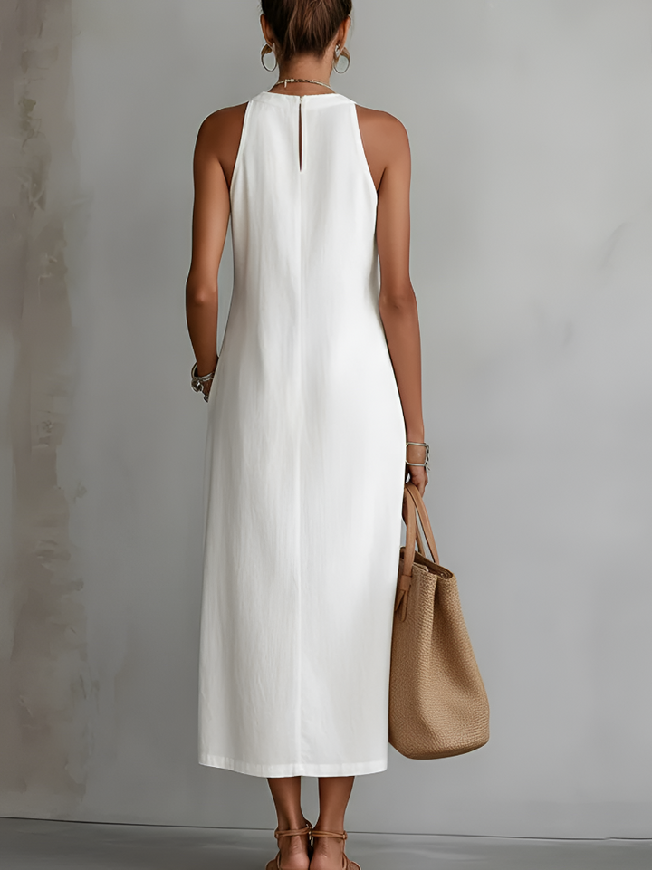 Adora™  |  Midi Dress Mao Collar