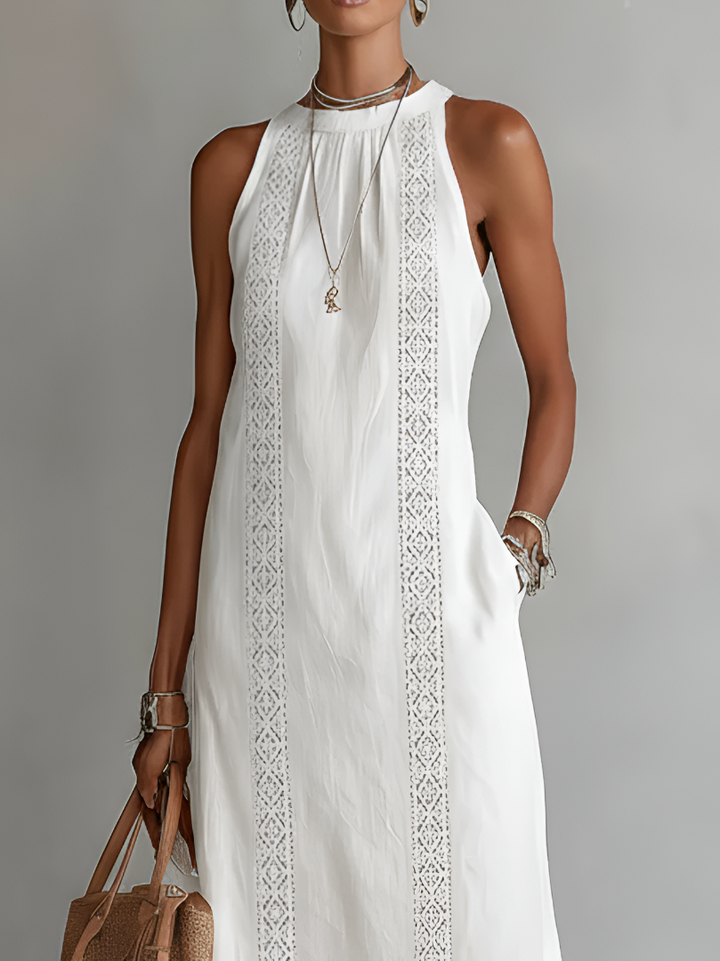 Adora™  |  Midi Dress Mao Collar