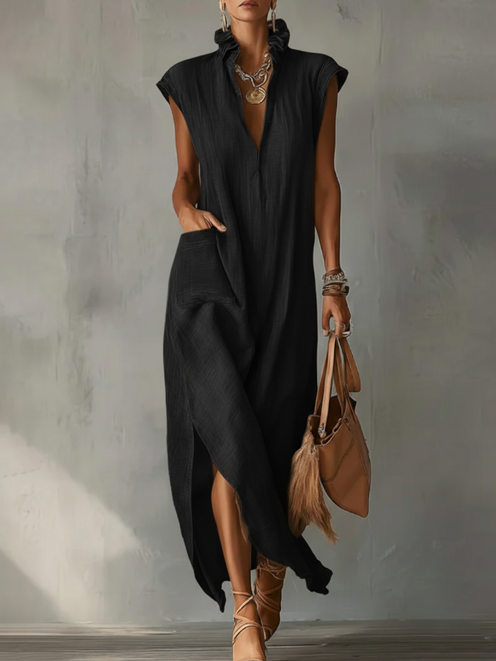 Elara Maxi Dress Spring Ruffled, view 7 - Elena Harper