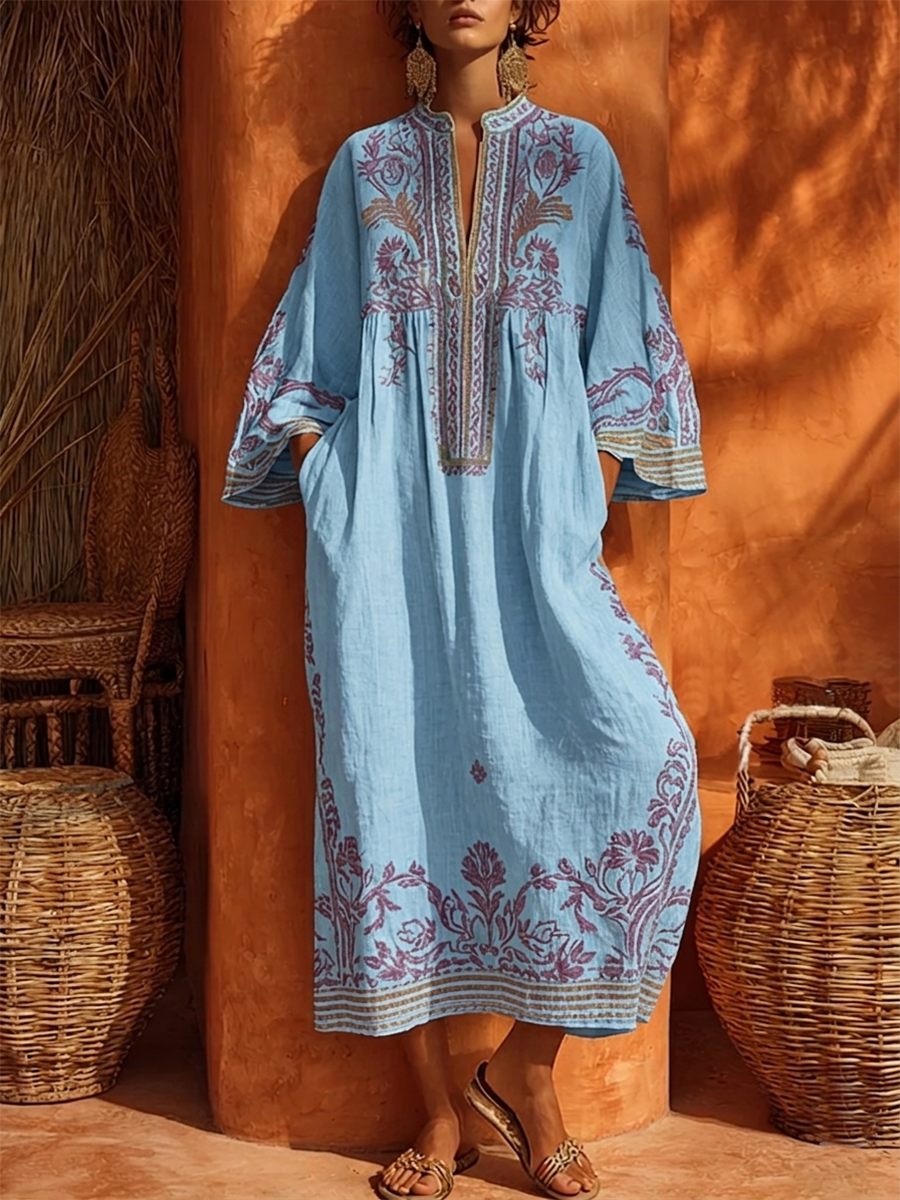 Seline™ | Elegant Mediterranean Maxi Dress