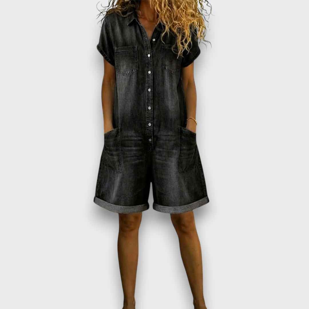 Joan | Vintage Denim Effect Shorts