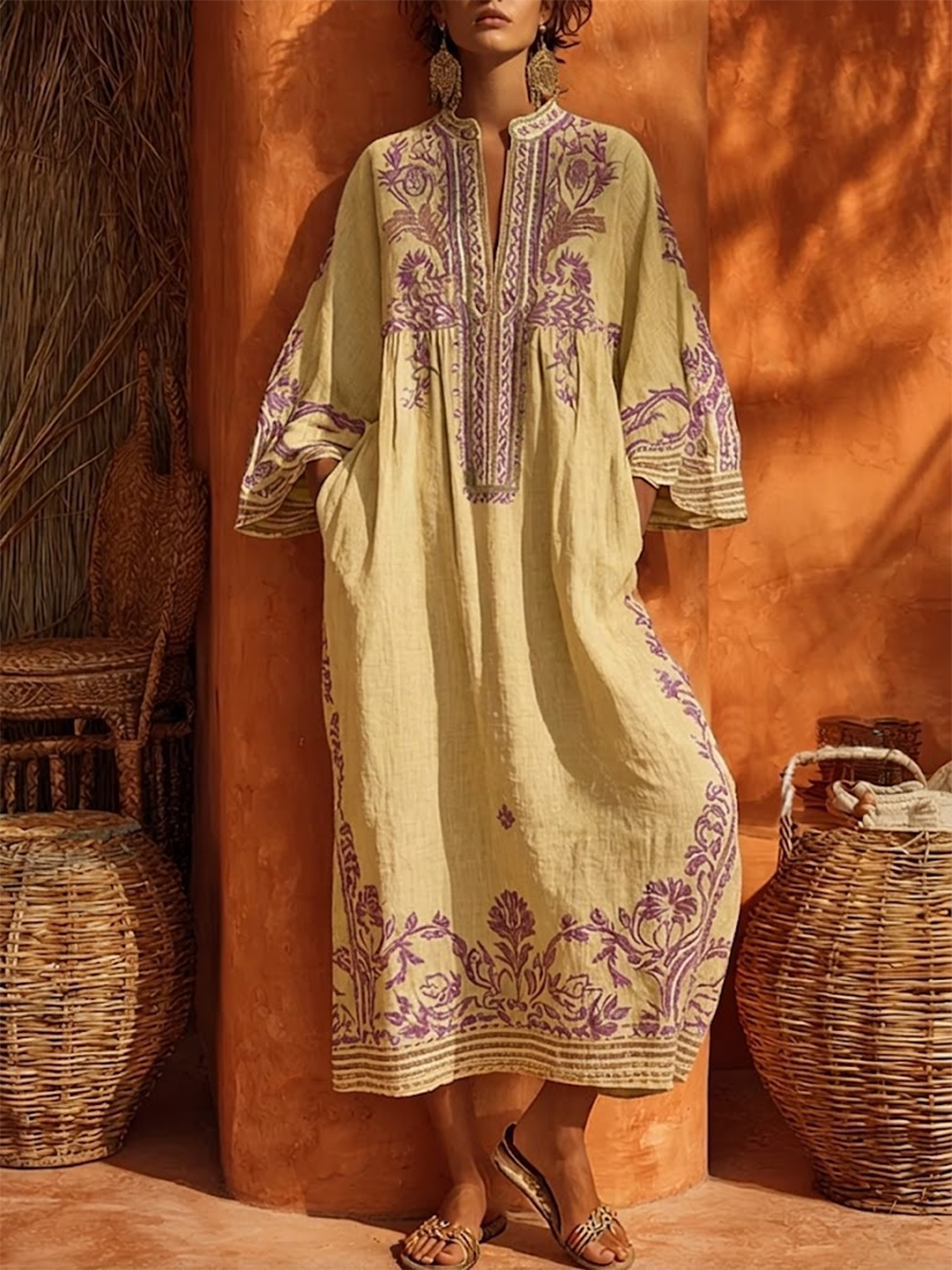 Seline™ | Elegant Mediterranean Maxi Dress