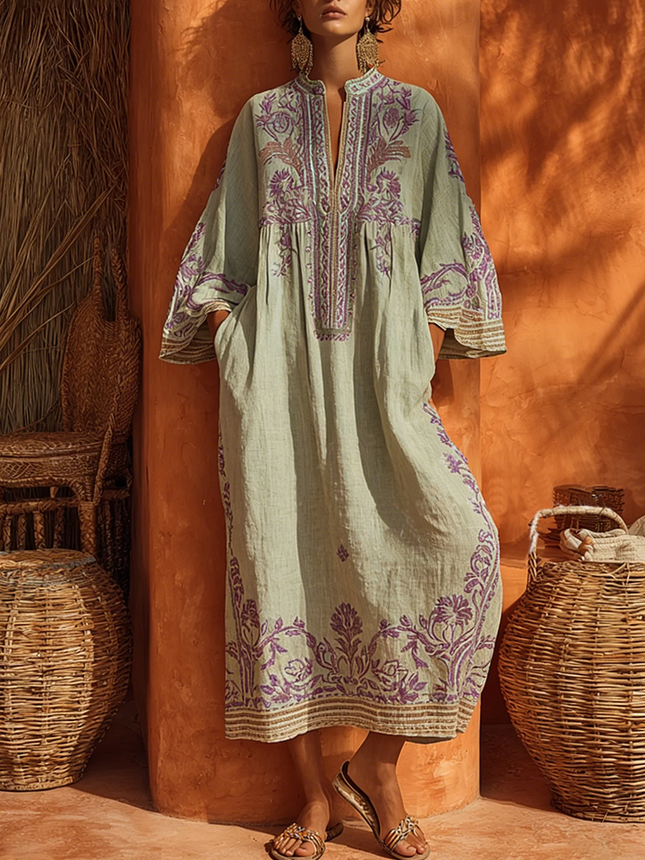 Celestina Boho Dress with Mediterranean Charm, view 6 - Elena Harper