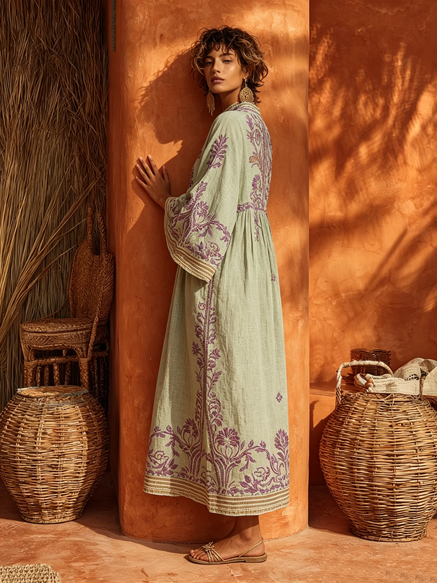 Seline™ | Elegant Mediterranean Maxi Dress