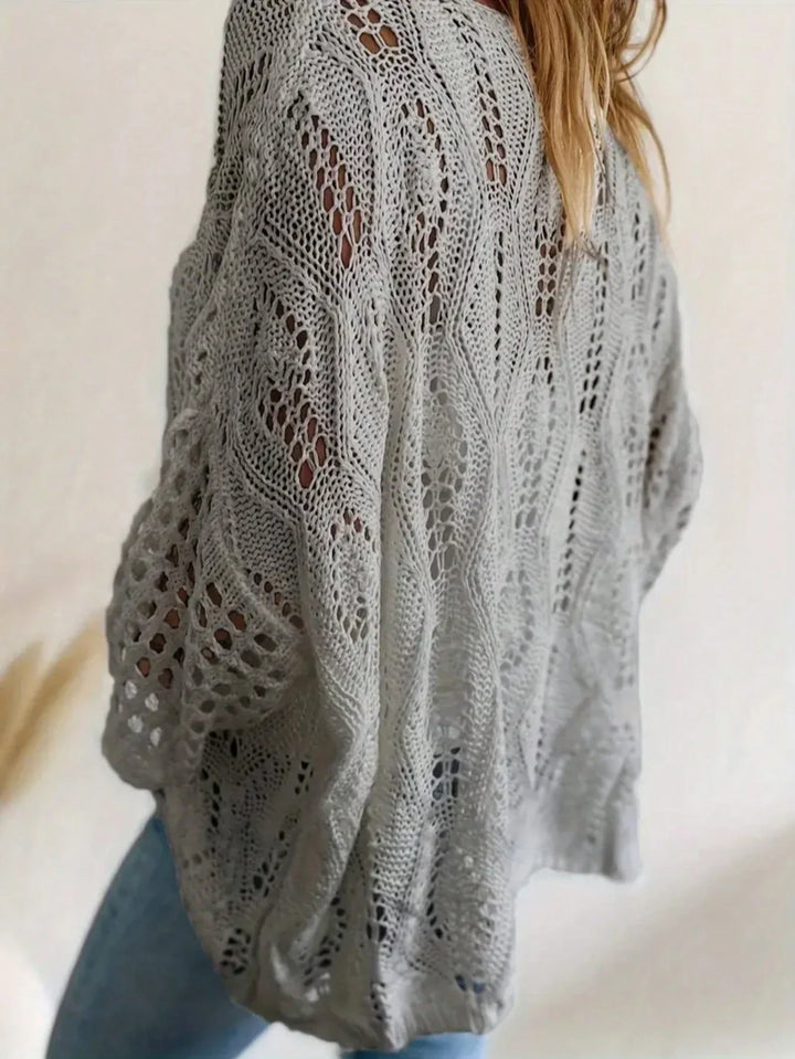 Women's Casual Hollow Knit Top
