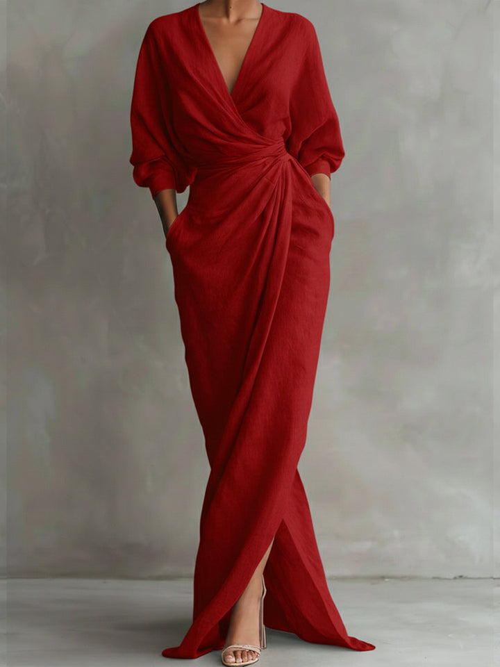 Pauline Fluid Dress Timeless Elegance, view 3 - Elena Harper