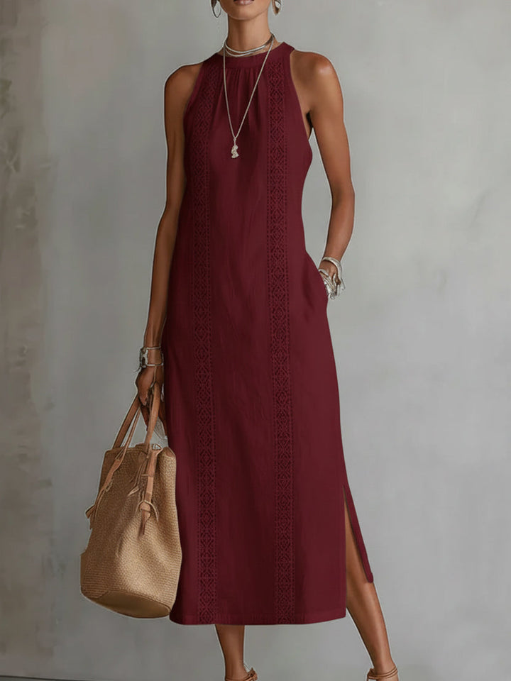 Adora™  |  Midi Dress Mao Collar