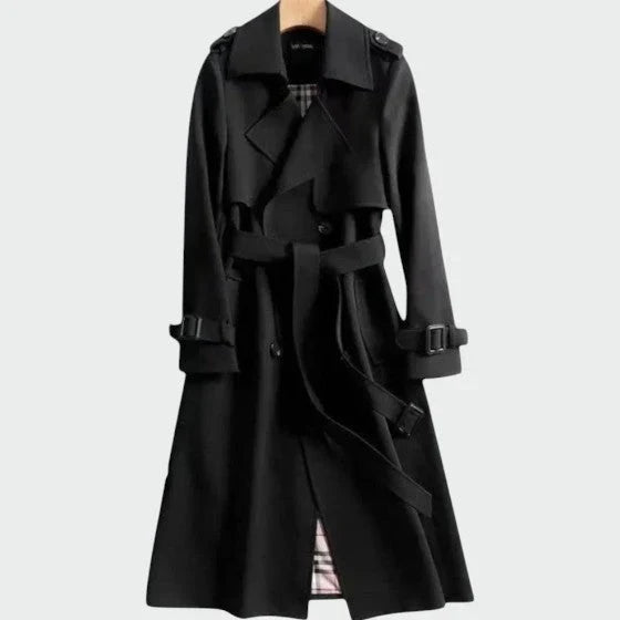 Ladies Double-Breasted Trench Coat with Belt