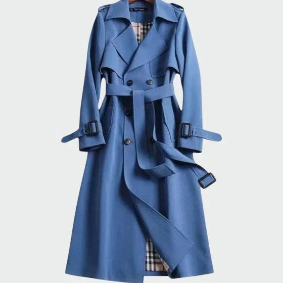Ladies Double-Breasted Trench Coat with Belt