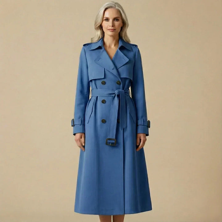 Ladies Double-Breasted Trench Coat with Belt