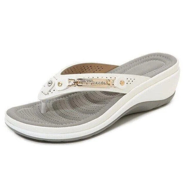 Ladies' Orthopedic Flip-Flops with Memory Foam Sole - Comfortable Summer Slippers