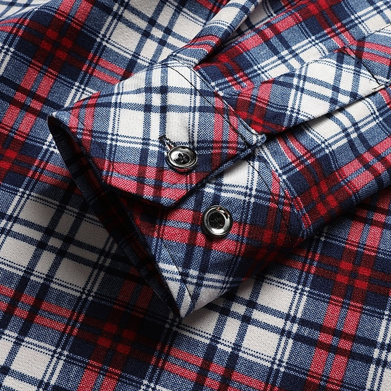 Foster Warm Checked Shirt, view 4 - Elena Harper