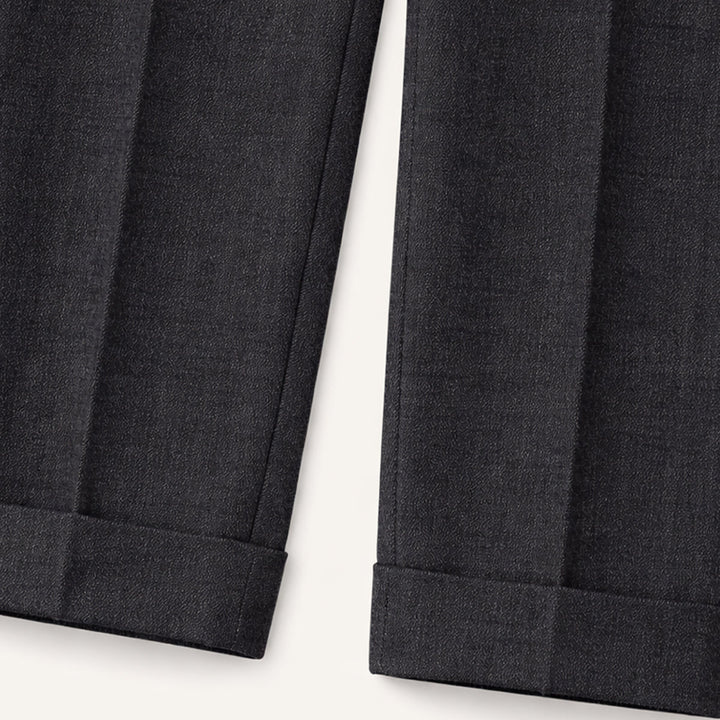 Men's Straight Pleated Trousers - Elena Harper