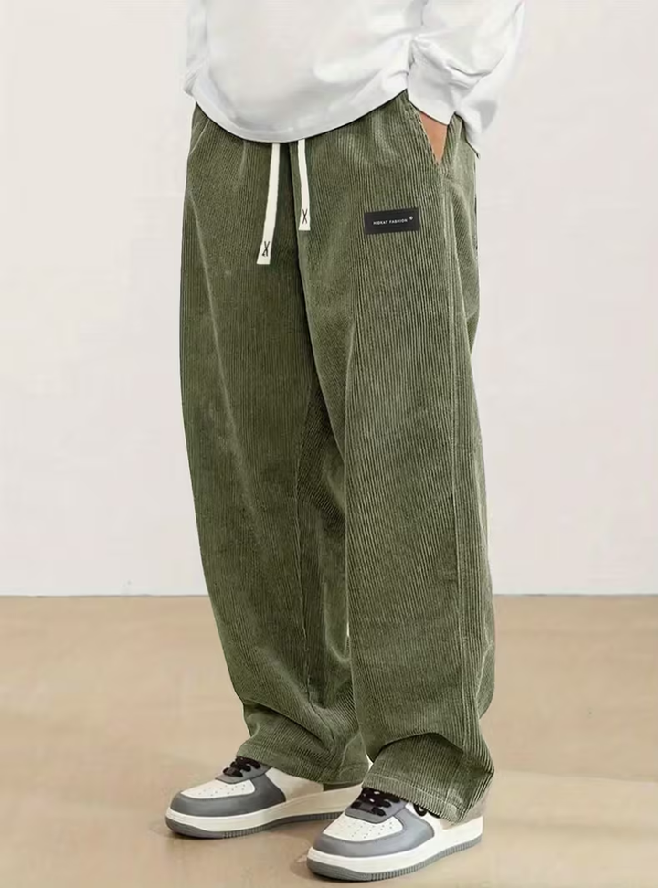 Wide Leg Drawstring Pants for Men