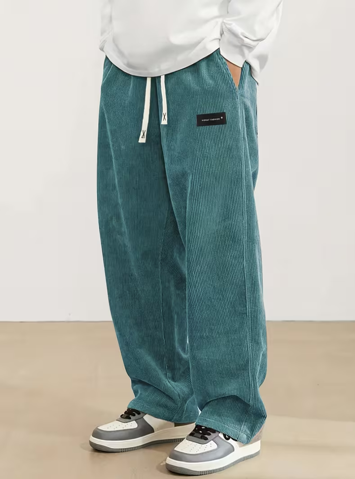 Wide Leg Drawstring Pants for Men