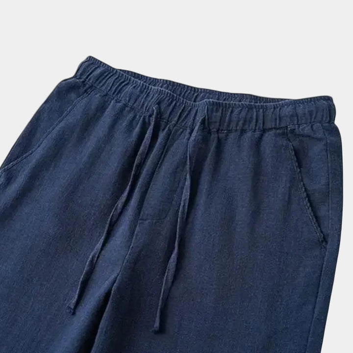 Men's Pants with Elastic Waist and Drawstring